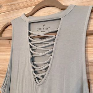 American Eagle Womens Tank top light blue M